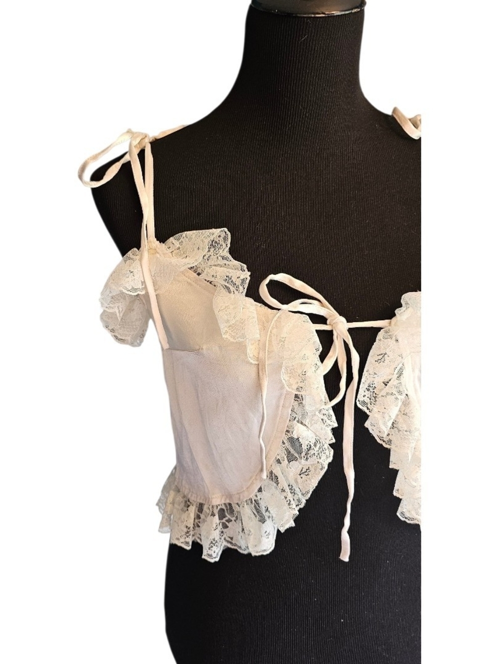VRG GRL Celestial Dream Lace Cami Size 6 Coquette Balletcore Satin Top